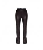 Leggings With Lace Slit Hem