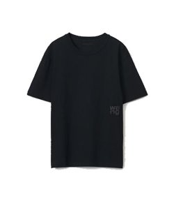 Essential Puff Logo And Bound Neck In Cotton Jersey T-Shirt