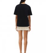 Essential Puff Logo And Bound Neck In Cotton Jersey T-Shirt