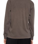 Essential Puff Logo And Bound Neck In Cotton Jersey Washed Cola T-Shirt