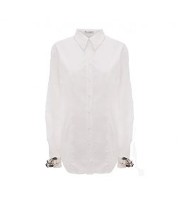 Silver Chain Link White Shirt