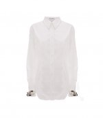 Silver Chain Link White Shirt