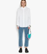 Silver Chain Link White Shirt