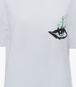 Eye Embroidered Logo White T-Shirt