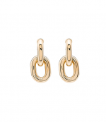 Gold XL Link Double Hoop Earrings