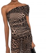 Nude Black Suede Stars Dress