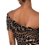Nude Black Suede Stars Dress