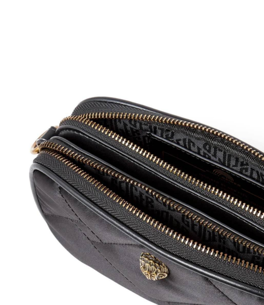 Recycled Sm 2Zip Black Nylon Camera Bag