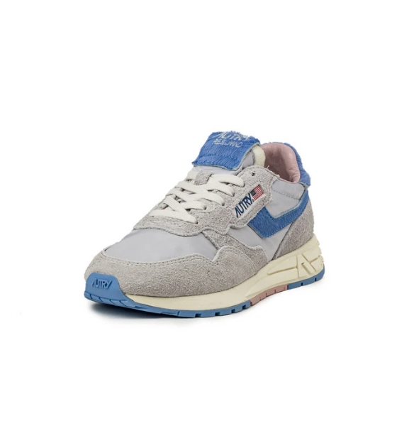 Grey/Light Blue Suede/Pony Reelwind Low Wom