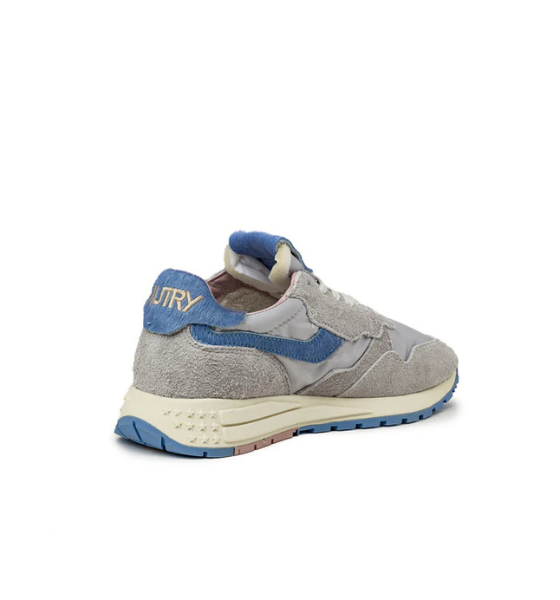 Grey/Light Blue Suede/Pony Reelwind Low Wom