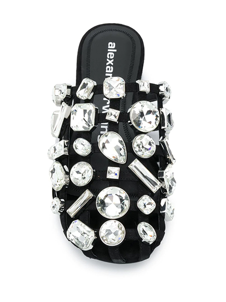 ALEXANDER WANG CRYSTAL AMELIA MULES