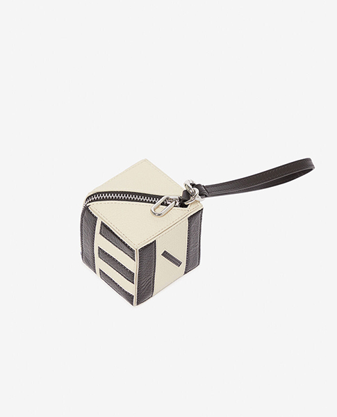 KENZO BEIGE CUBE COIN PURSE