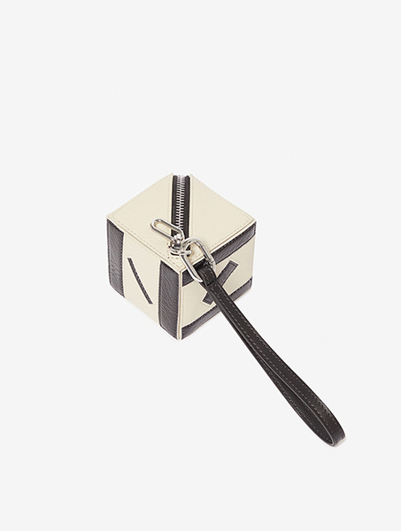 KENZO BEIGE CUBE COIN PURSE