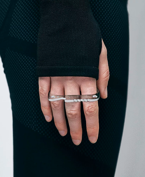 3 Fingers Silver Ring