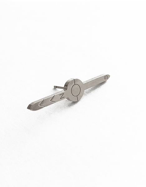 Needle Silver Earing