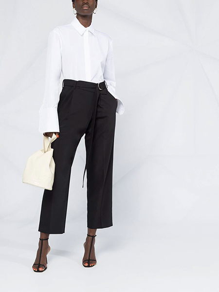 HELMUT LANG CROP WRAP PANT.TELA