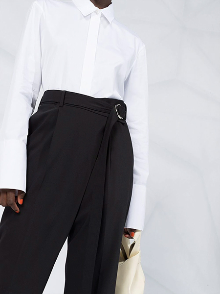 HELMUT LANG CROP WRAP PANT.TELA