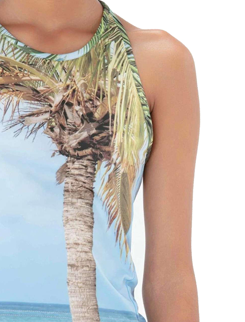 Blue Halterneck Top