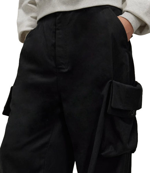 Cuff Cargo Black Pants