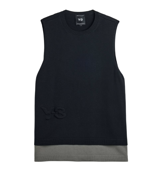 Black U Logo Knit Vest