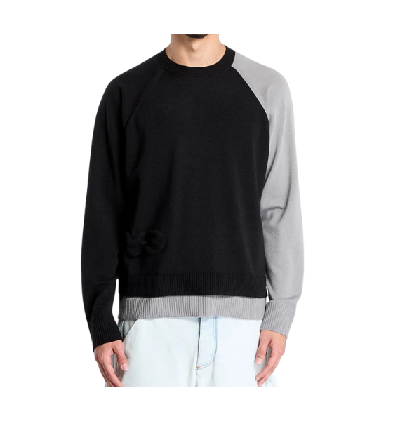 Black U Logo Knit Crewneck