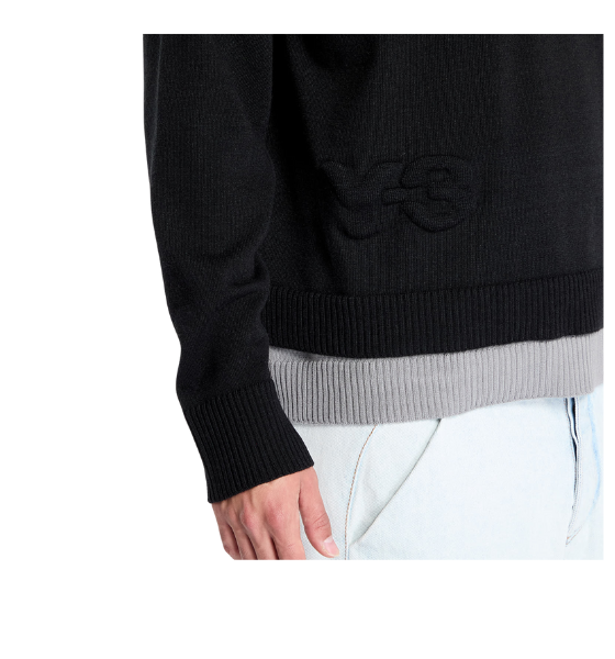Black U Logo Knit Crewneck