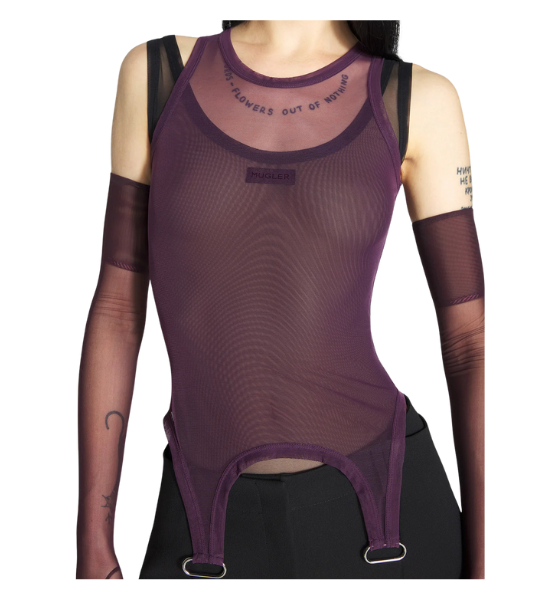 Burgundy Layered Garter Tank Top