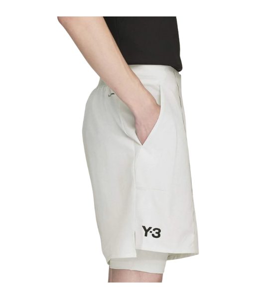 Y-3 X US OPEN Beige Shorts & Tight