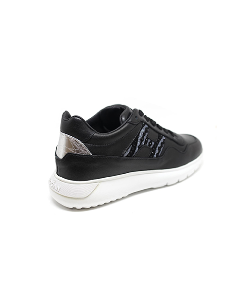 HOGAN INTERACTIVE3 ONDE GLIT+STRASS OHO ARGENTO NERO