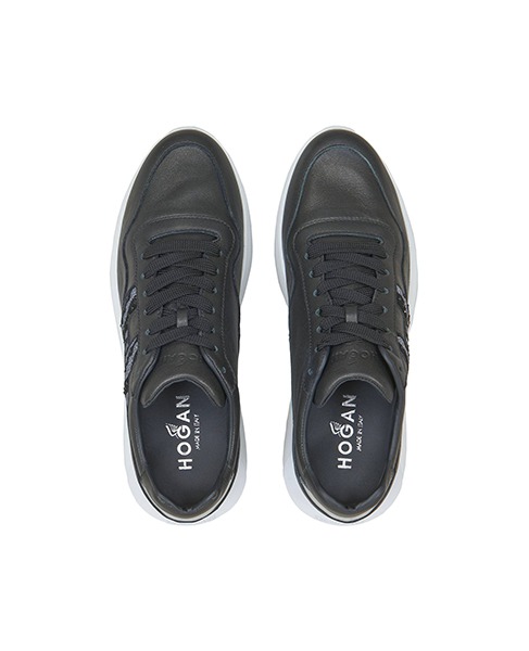 HOGAN INTERACTIVE3 ONDE GLIT+STRASS OHO ARGENTO NERO
