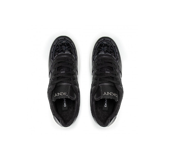 Maia Lace Up Black Sneaker
