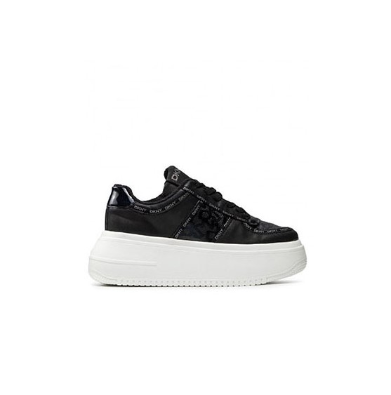 Maia Lace Up Black Sneaker