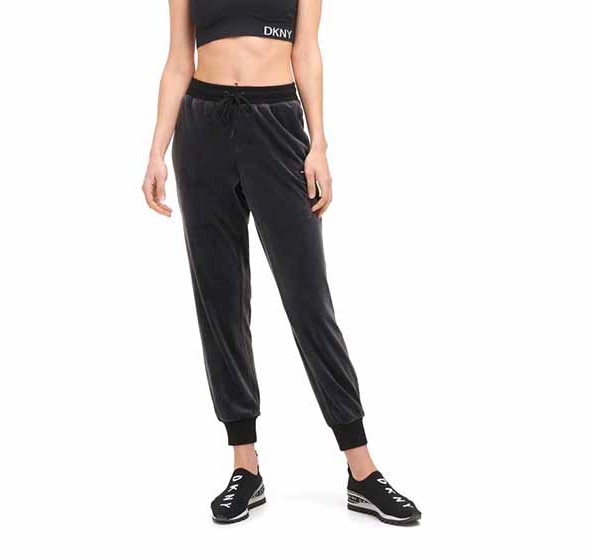 Black Velvet Track Pants