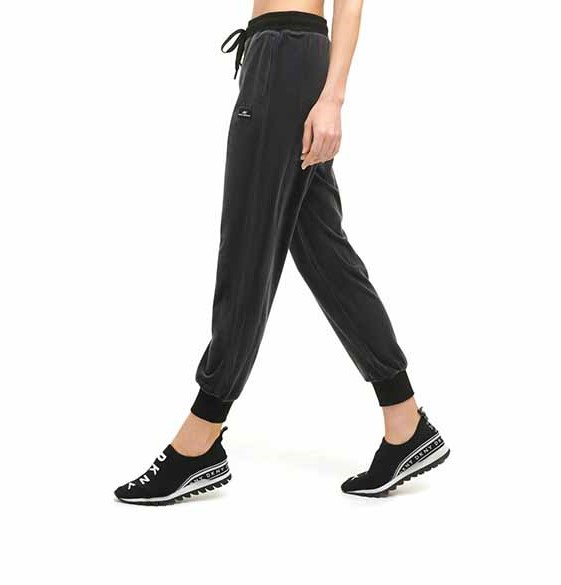 Black Velvet Track Pants