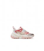Soft Pink Multi Nick Trainer Metallic Suede