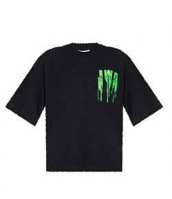 JWA Slime Logo Oversized Black Green T-Shirt