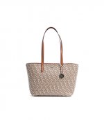 Bryant Medium Zip Brown Logo Tote