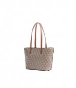 Bryant Medium Zip Brown Logo Tote