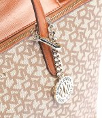 Bryant Medium Zip Brown Logo Tote