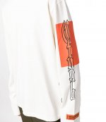 Gothic Color Blocks LS Tee White Orange