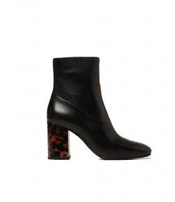 Marcella Black Leather Flex Bootie