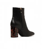 Marcella Black Leather Flex Bootie
