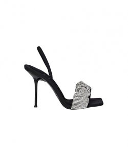 Julie Crystal Scrunchie Sandal