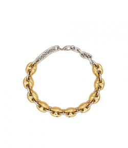 X Eight Neck Gold Silver Choker