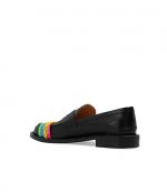Womens Black Elastic Loafer