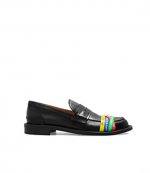 Womens Black Elastic Loafer