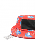 Red Assymetric Bucket Hat