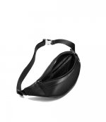Small Hip Black Leather Bag