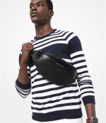 Small Hip Black Leather Bag
