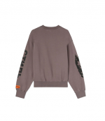 Flaming Skull Crewneck Grey Black